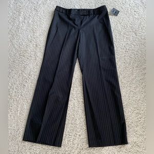 NEVER WORN black and grey pinstriped dress pant, size 12